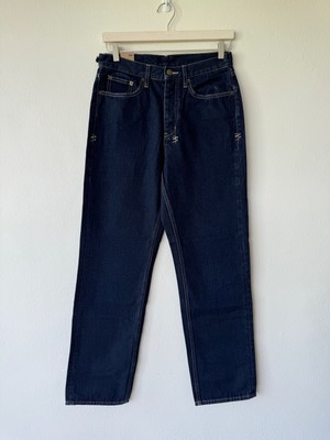 new Ksubi mens denim jean anti k rinsed relaxed straight fit navy blue 30