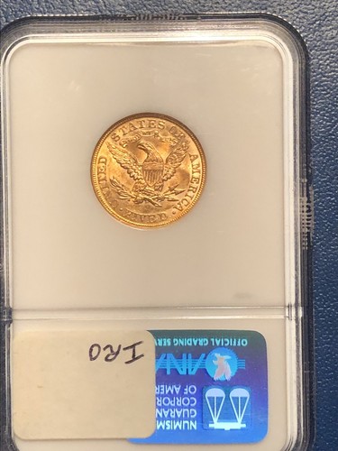 1893 $5 Liberty Head Gold NGC MS62