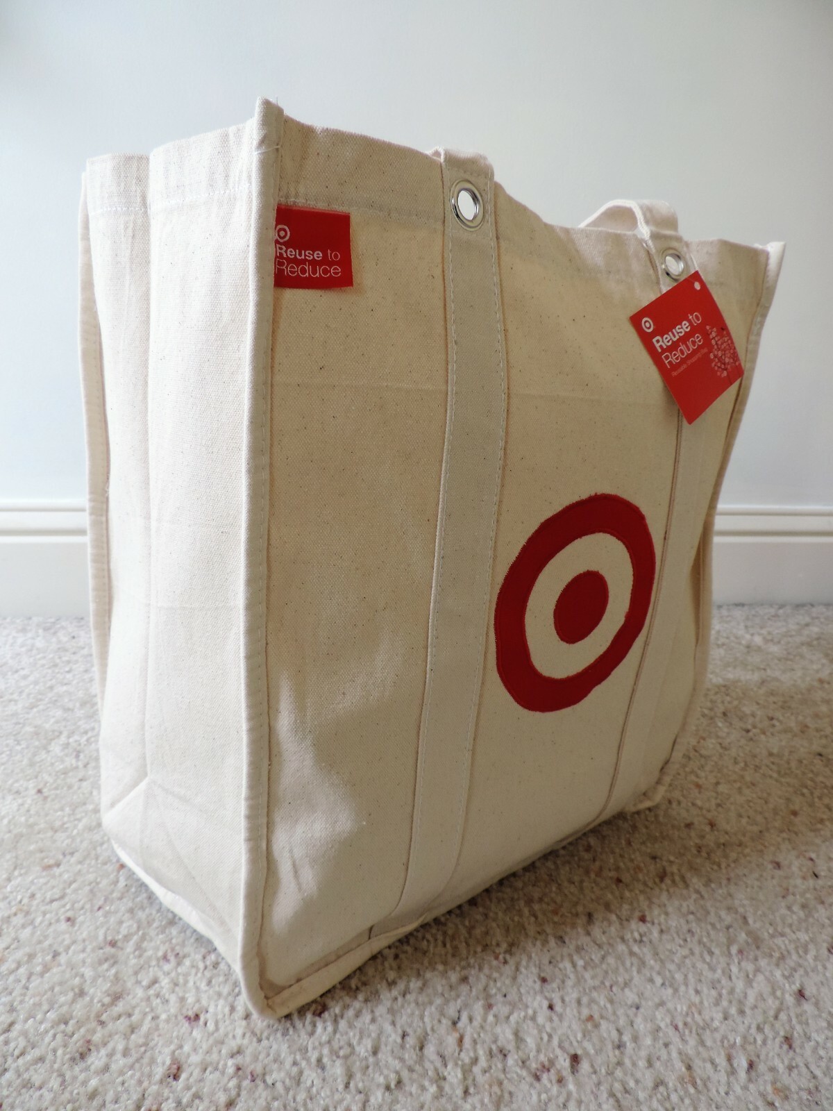 3 PCS Target Reusable Canvas Bags