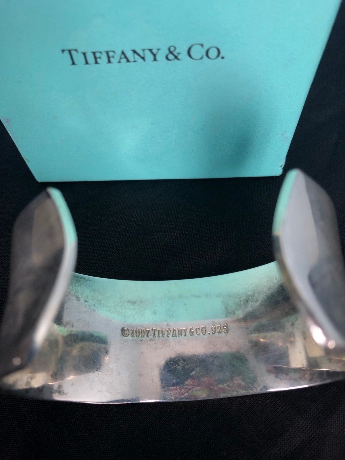 TIFFANY & CO 925 T&Co 1837 Wide Cuff Bracelet Sterling Silver