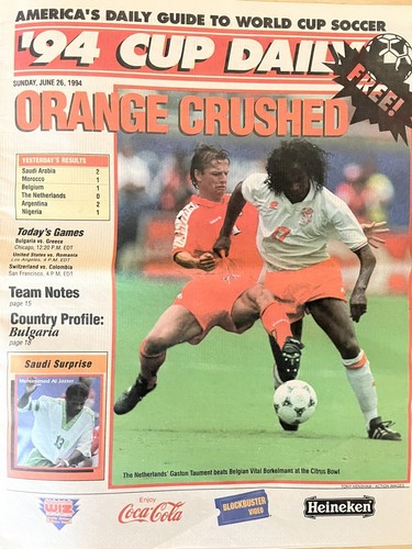 1994 FIFA World Cup Sunday June 26, 1994 America's Daily
