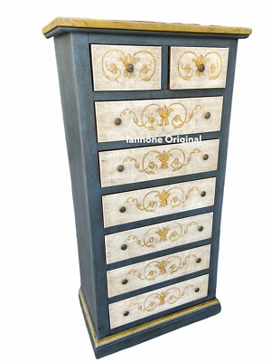 CASSETTIERA SETTIMINO  DECORATA A MANO DIPINTA PERSONALIZZABILE