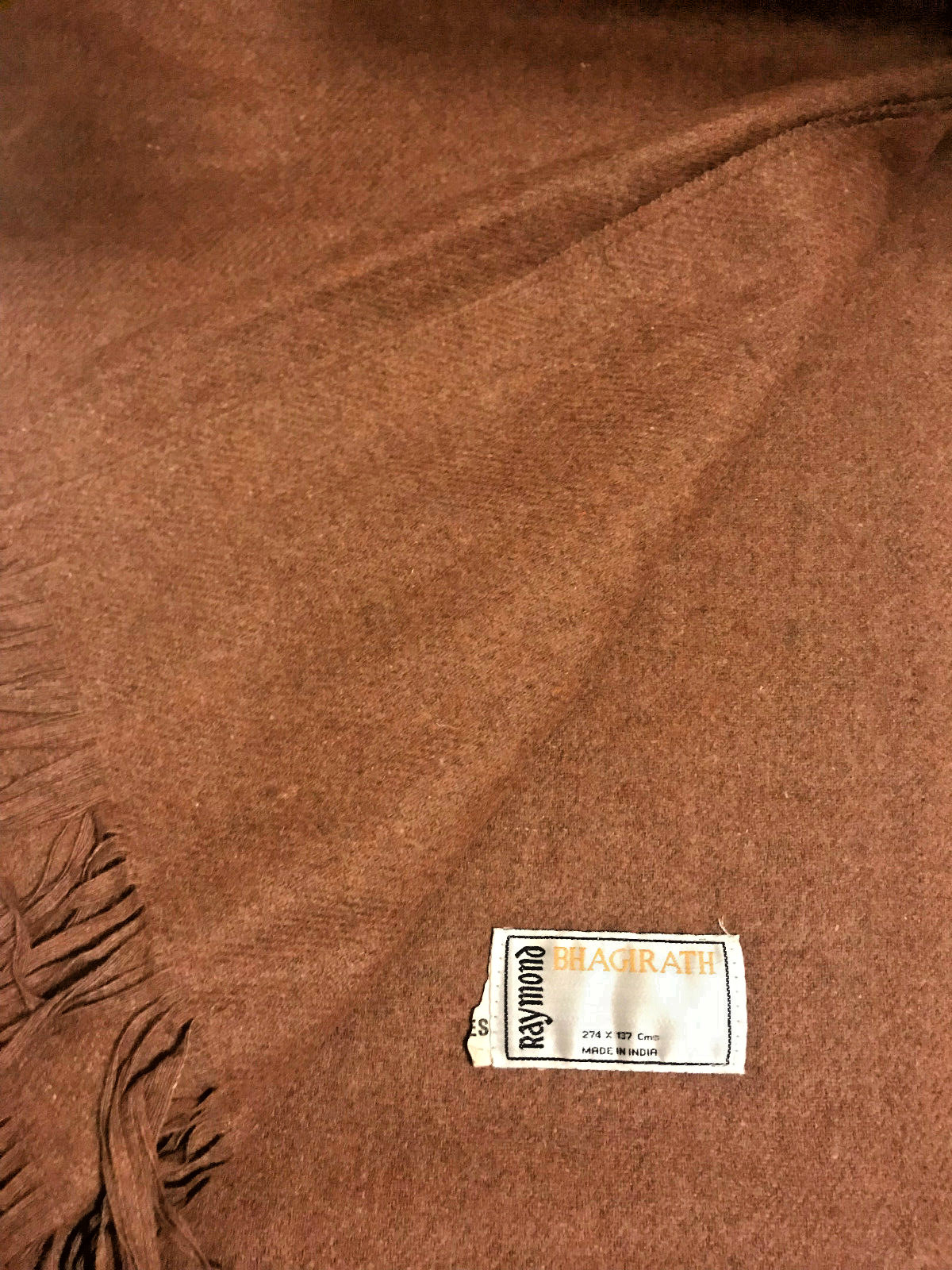 Chocolate MOCHA Brown Raymond Bhagirath INDIA 274 x137 CM Gorgeous Blanket Throw