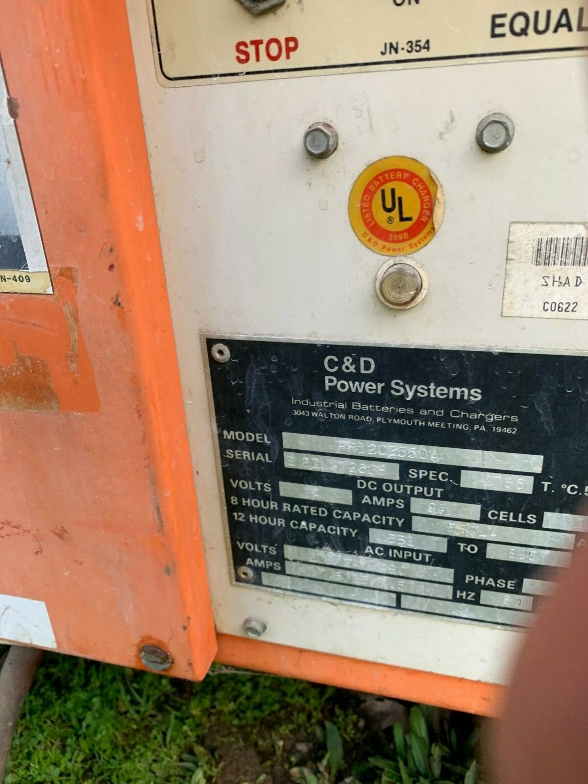 C&D POWER SYSTEMS FR12CE550A FERRO FIVE industrial battery charger