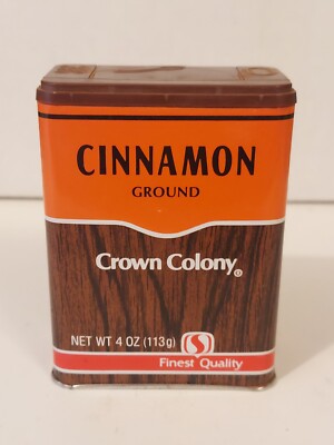 Crown Colony Brand Early 1990s Cinnamon Spice Tin