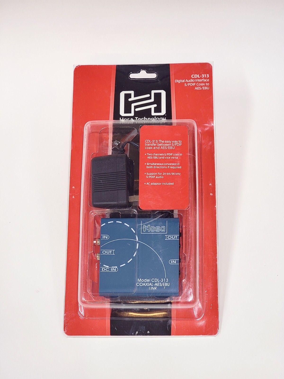 Hosa CDL-313 S/PDIF Coaxial to AES/EBU Digital Adapter