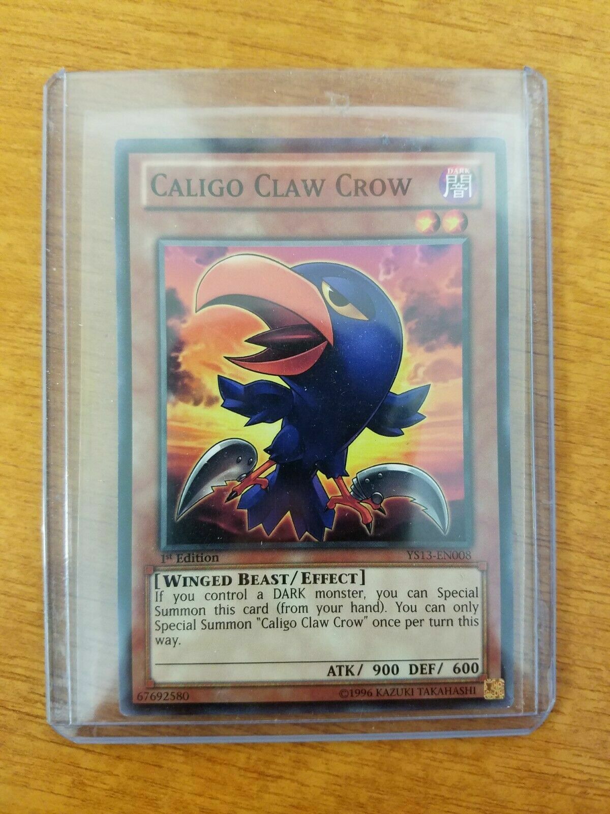 Claw Crow　 Yugioh Cards Caligo Claw Crow YS13-EN008 1st Edition Common