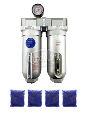 SUPER DUTY 1  NPT 2 Stages  Industrial Grade Coalescing Filter Desiccant Dryer S