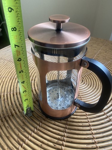 BAYKA US French Press Coffee Maker, 34 Ounce,Glass & Stainless Steel ,Copper...