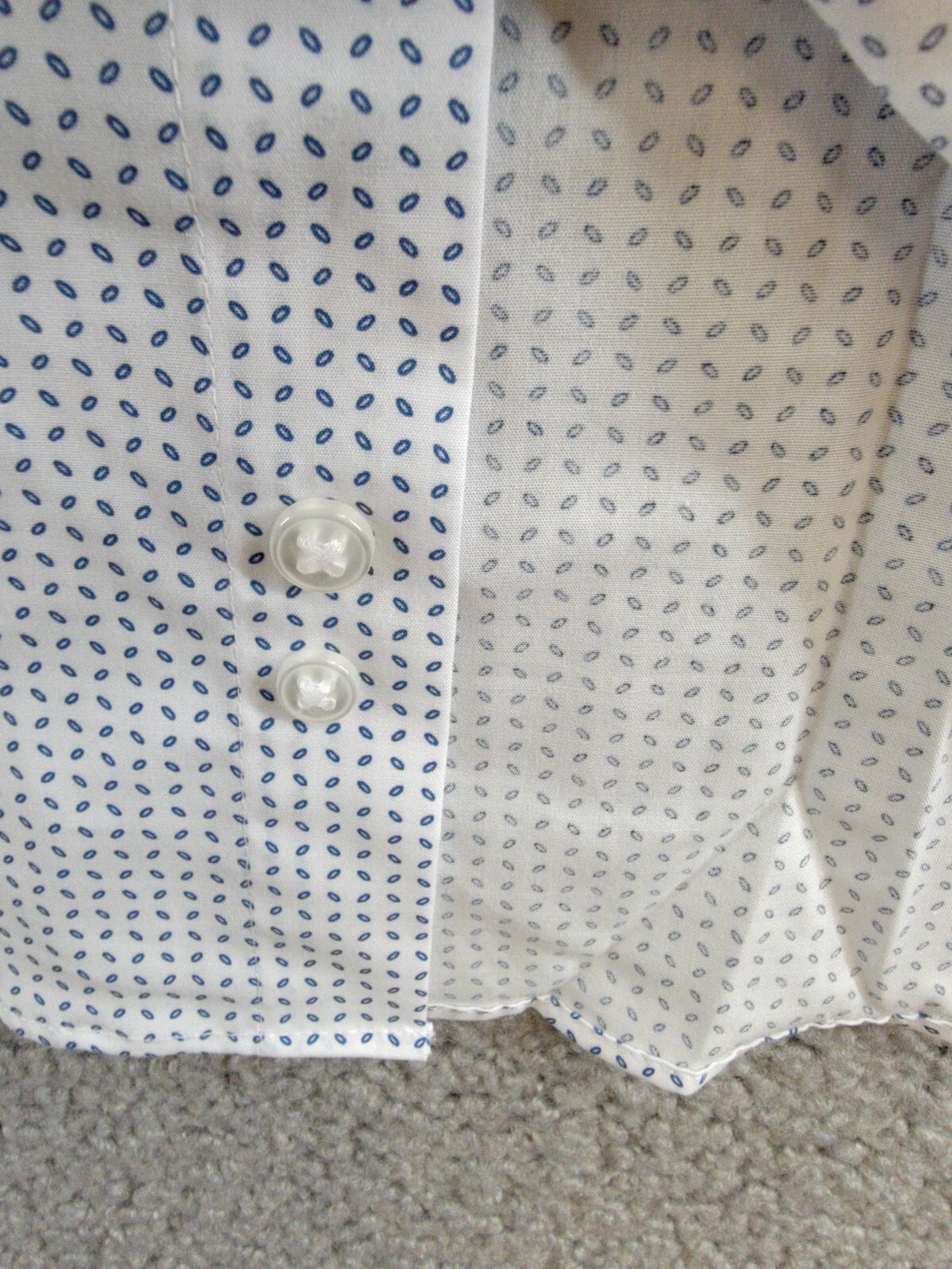 Calvin Klein Steel Plus Slim Fit Stretch Dress Shirt Men's 14.5 32-33 White/Blue - Picture 10 of 16