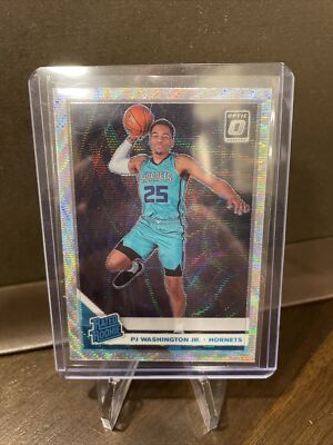 2019-20 Optic PJ WASHINGTON Fanatics  Silver Prizm Wave SP RC RATED ROOKIE
