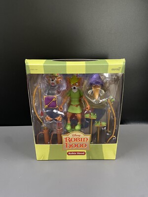 Disney Ultimates ROBIN HOOD Super 7  with Stork Costume Action Figure -New