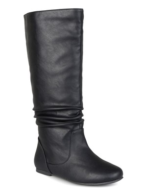 

JOURNEE COLLECTION Женские черные ботинки для верховой езды Jayne с набивкой и круглым носком, Черный, JAYNE-BLK-080WC