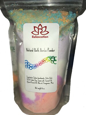 Bubble Bath Bombs Powder with Olive Oil, Coconut and Apricot Kernel Oil USA 1lb