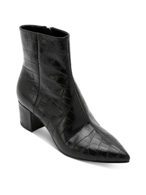 

Черные кожаные ботильоны с принтом под крокодиловую кожу DOLCE VITA Womens Noir Croco, Черный, BEL