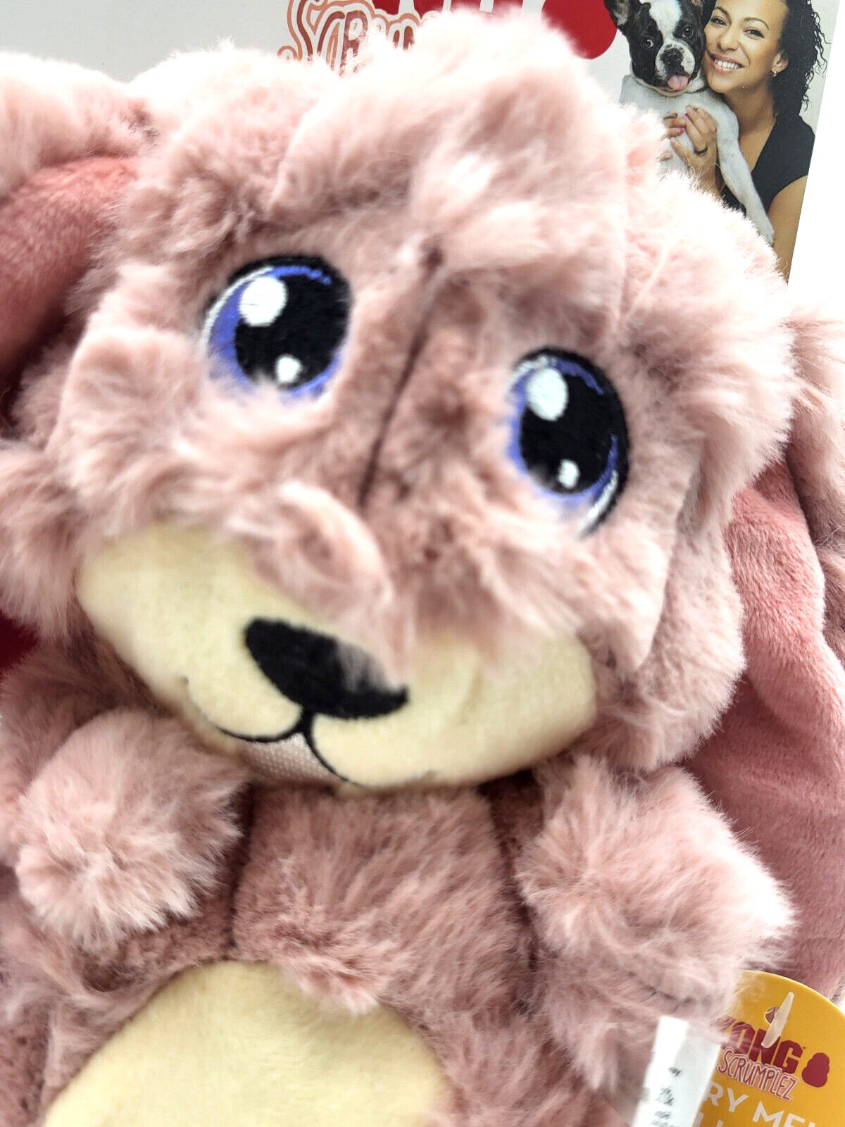 Kong Scrumplez Bunny Medium Soft Plush Squeaky Tug & Play Dog Toy