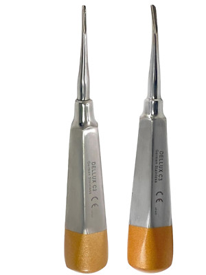 GERMAN DENTAL ELEVATOR EXTRACTING LUXATING APICAL ROOT ELEVATOR 3,2MM GOLD CVD