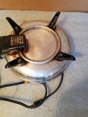 VINTAGE Farberware 10-1/2” Electric Stainless Steel Fry Pan Skillet 300A TESTED