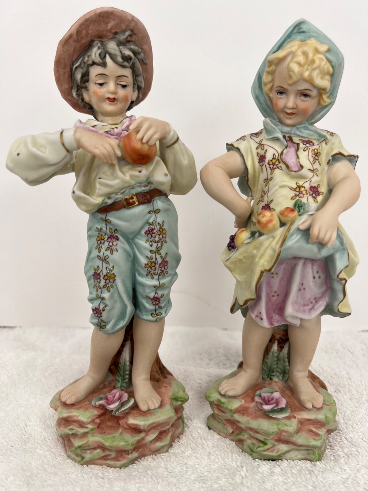 KPM 陶器人形 母子像 高さ16cm P.Frank ベルリン王立磁器製陶所