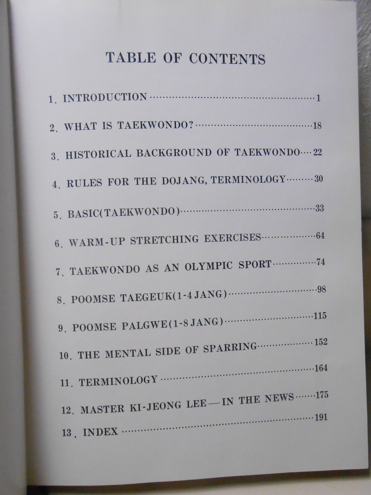 Tae Kwon Do Korean American Olympic Basics Poomse Taegeuk Palgwe Hardcover Book