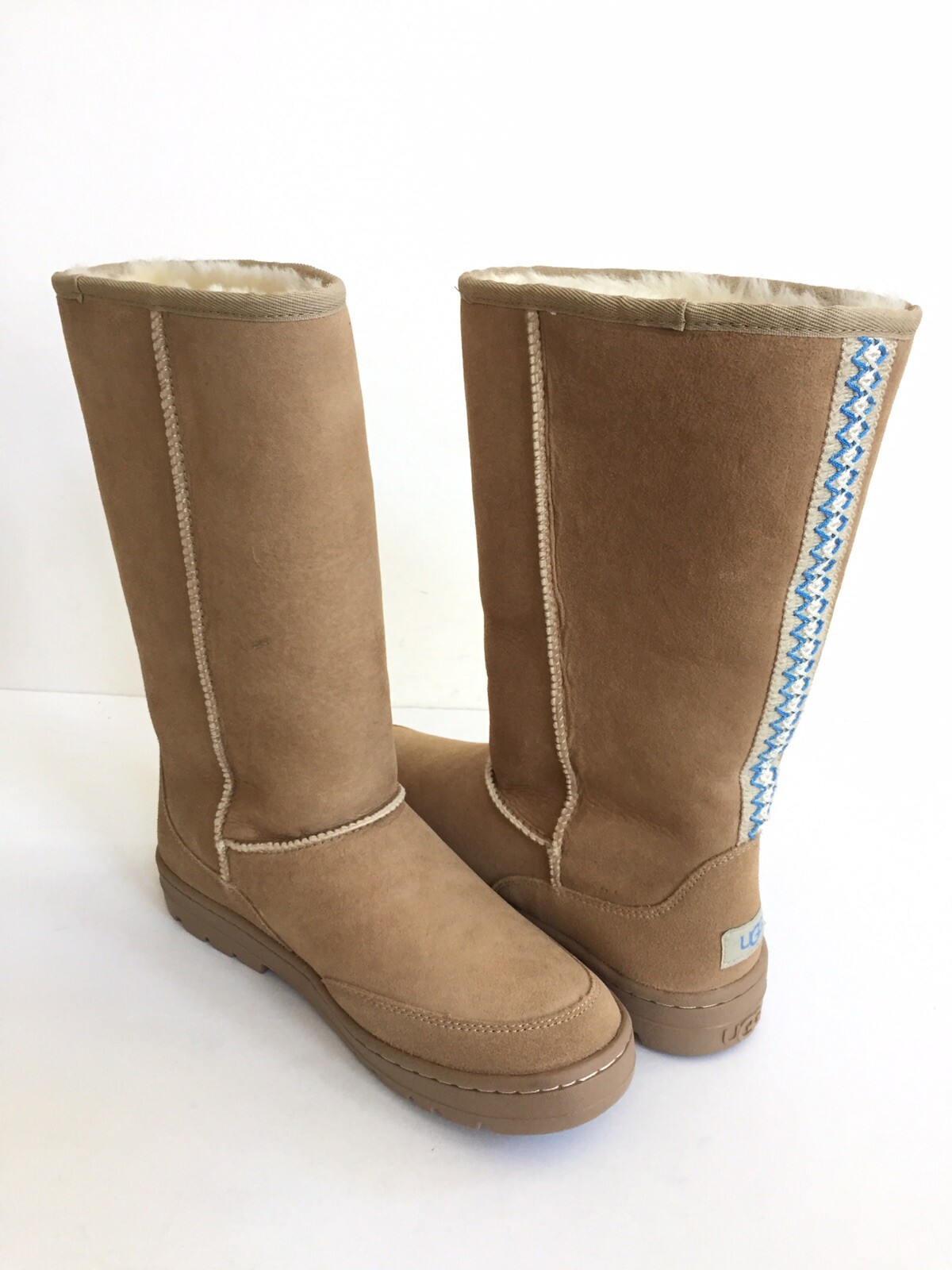 Pre-owned Ugg Ultra Tall Revival Tasman Braid Sand Water Resistant Boot Us 7 / Eu 38 /uk 5 In Beige