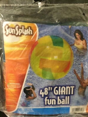 sunsplash rare inflatable 48'' giant fun ball beach ball