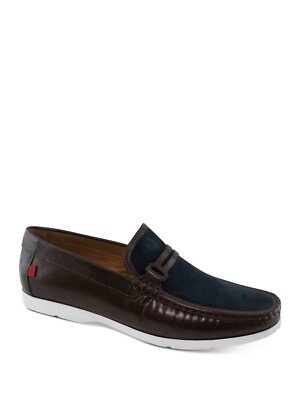 

MARC JOSEPH NEW YORK Мужские коричневые кожаные лоферы Howard с круглым носком без шнуровки, Коричневый, MJRST008-BM