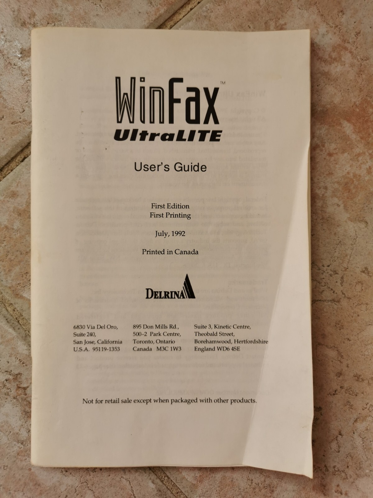 Winfax Ultra Lite - User's Guide
