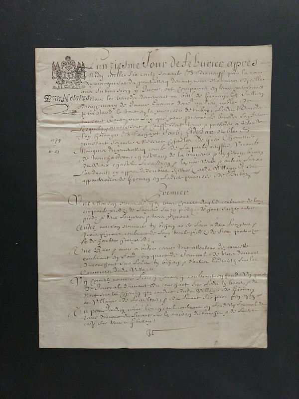 1679, Parchemin - Hommage FÃ©Odal - Bubry (56) - Morbihan - Marquis De Pontcallec