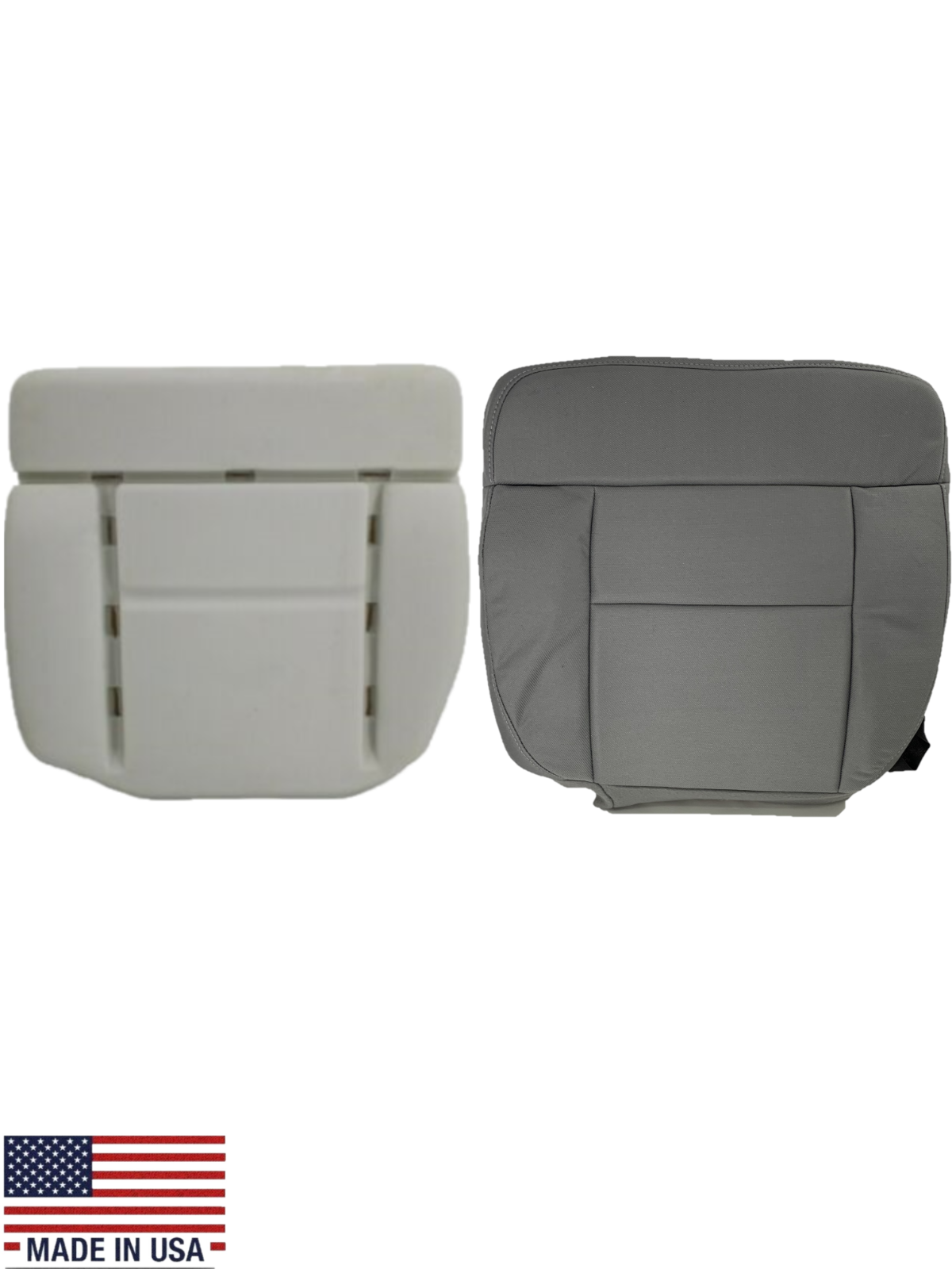 2004 Ford F150 XLT Driver Side Bottom Cloth Fabric Seat Cover Gray+Cushion Foam