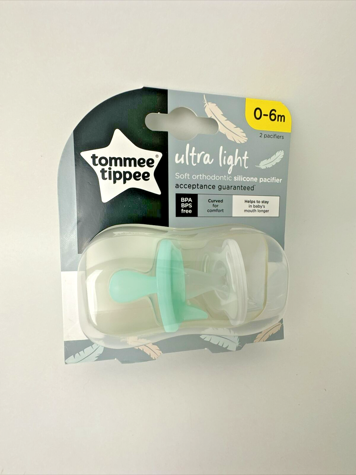 Tommee Tippee Ultra Light Soft Orthodontic Silicone Pacifier