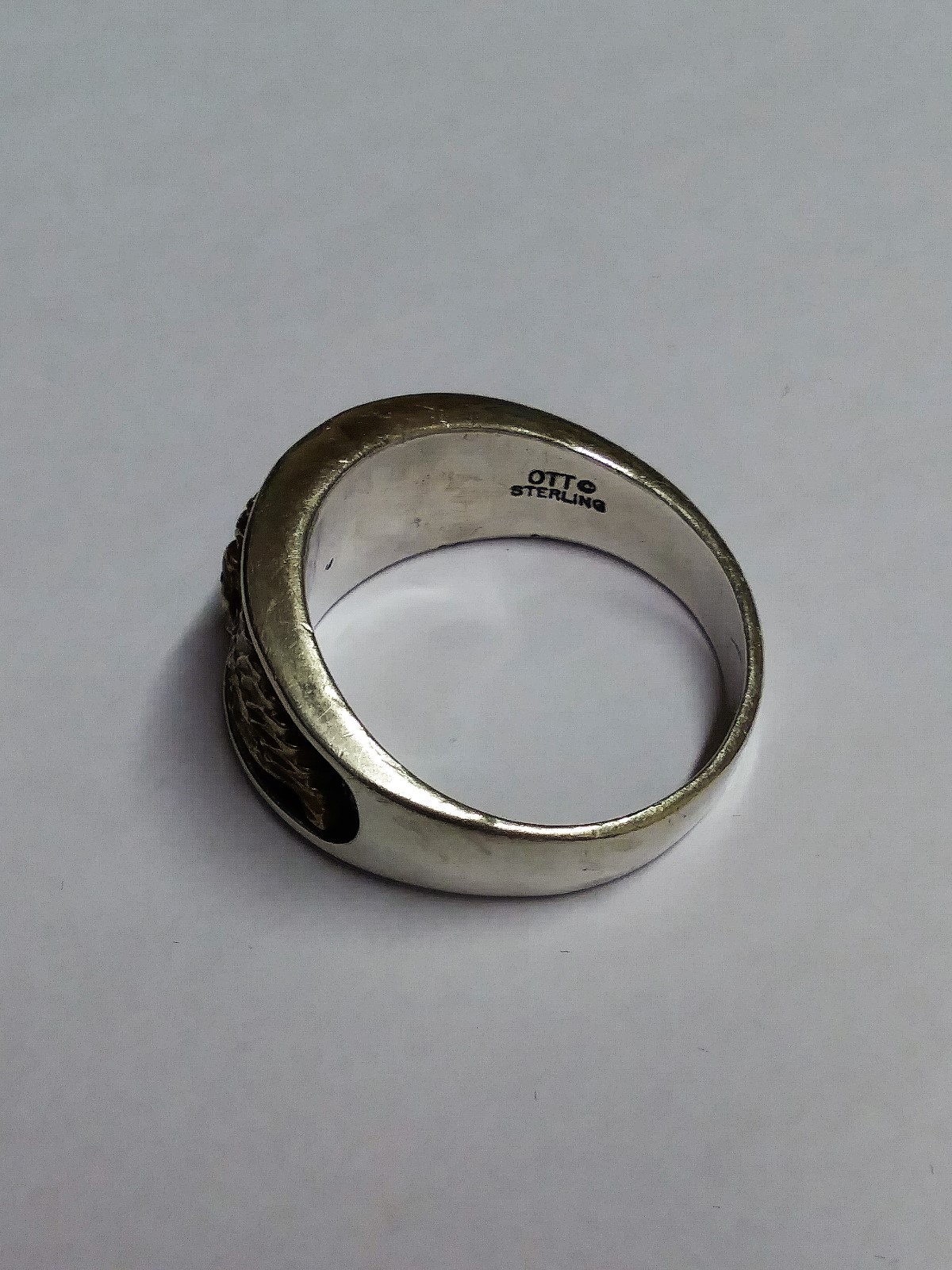 Sterling Silver OTT Eagle Men's Ring Size 12 (Over The Top) (#R-20)