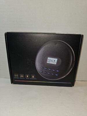 Portable CD Player with Dual Stereo Speakers, Rechargeable CD Player Evatost
