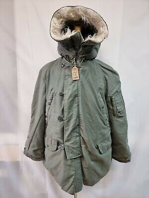 Vintage US Air Force USAF Green ECW Cold Weather N3B Flying Vintage US Air Force USAF Green ECW Cold Weather N3B Flying