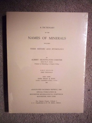 DICTIONARY OF THE NAMES OF MINERALS INCLUDING THEIR HISTORY AND ETYMOLOGY (NEW)