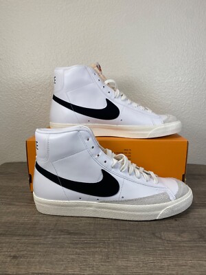 Nike Blazer Mid 77 Vintage White Sail Black BQ6806-100 Men's New In Box Size 8.5
