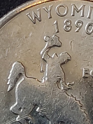 RARE ERROR, 2007 Wyoming State Quarter, Die Break | eBay