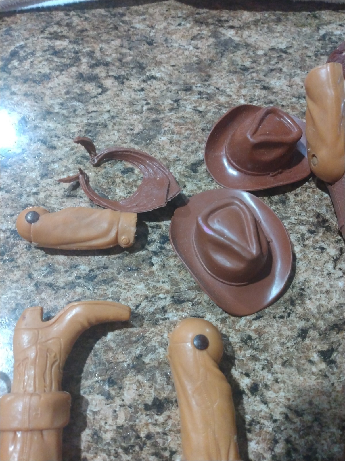 Johnny West Cowboy Western Action Figure Vintage Marx 1965 Damaged Parts Hat