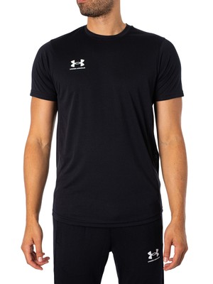 

Мужская тренировочная футболка Challenger Under Armour, черная, Черный, 1379589-001