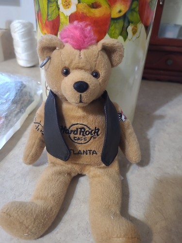 Hard Rock Cafe Atlanta 2010 Motorcycle Biker Teddy Bear Plush