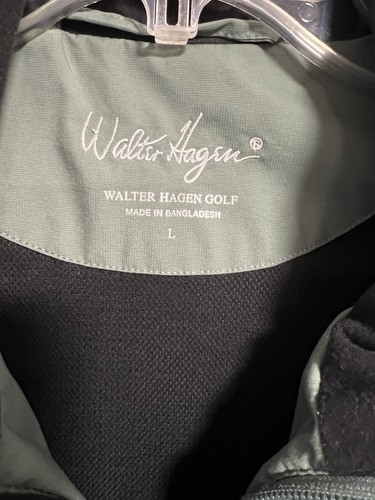 Walter Hagen Golf 1/4 Zip 3 in 1 Pullover Wind breaker  w/Zip Off Sleeves ~ Sz L