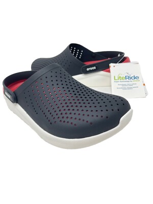 CROCS LITERIDE CLOG Men's size 10  Black/White NEW