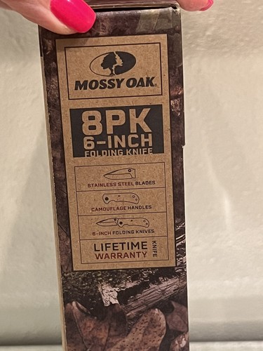 8pk 6inch folding pocket knife's by Mossy Oak collector gift set Camouflage New