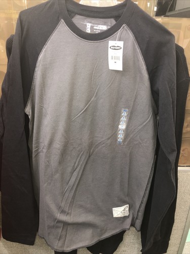 Old Navy Men's Long Sleeve Crew Neck Black/ Grey T-shirt
