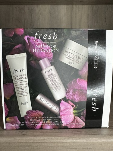 Fresh Rose Nonstop Hydration Sephora Beauty Insider 4PC Gift Set NEW Mask Serum