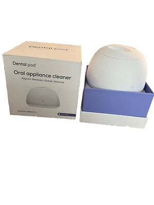 Zima Dental Pod Oral Appliance Cleaner Aligners Guards Dentures White Open Box