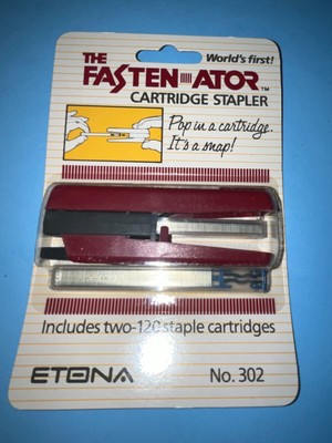 Vintage 1986 THE FASTEN-ATOR Cartridge Stapler (FACTORY SEALED)