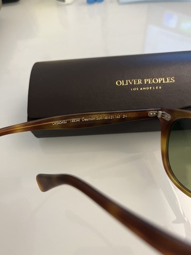 Pre-owned Oliver Peoples Desmon Sun 48mm Semi-matte Lbr /green Msrp$545 Cumberbatch's Fav