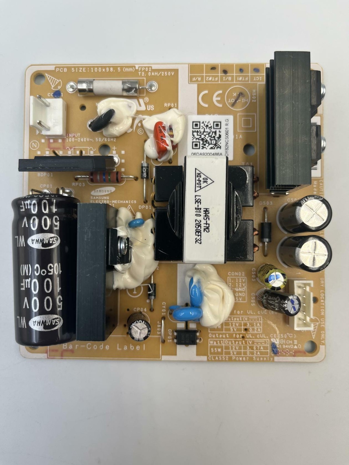 Samsung Refrigerator Power Control Board DA92-00486A (KW-2)