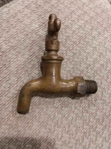 Antique Brass Faucet Spigot Haydenville Ma. Spring Twist Pat. Date 1900 Vintage